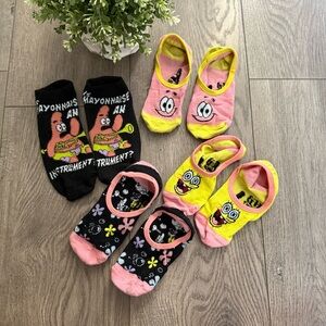 4 Pairs Vans Spongebob & Patrick Short Socks‎ Medium
